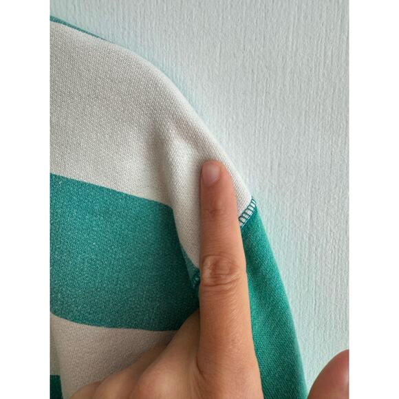 Vintage Green and White Striped Sweatshirt - Picture 5 of 10